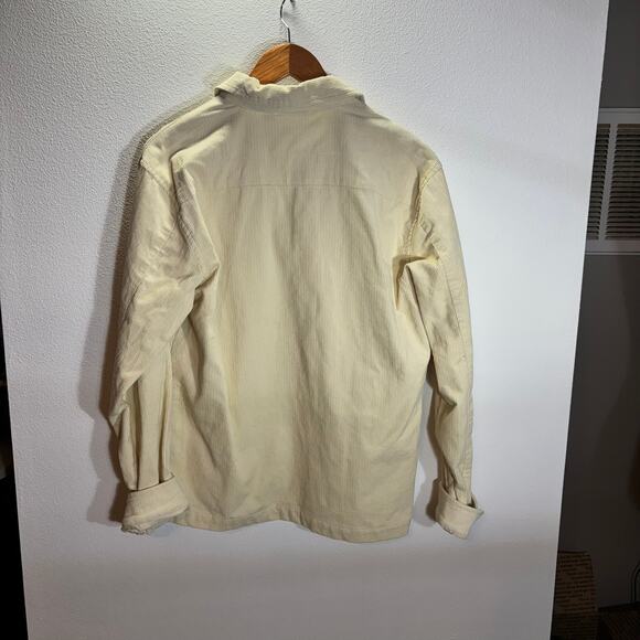 WESC Cream Corduroy Zip Jacket Men’s M Women’s L 100% Cotton Streetwear - Picture 4 of 7